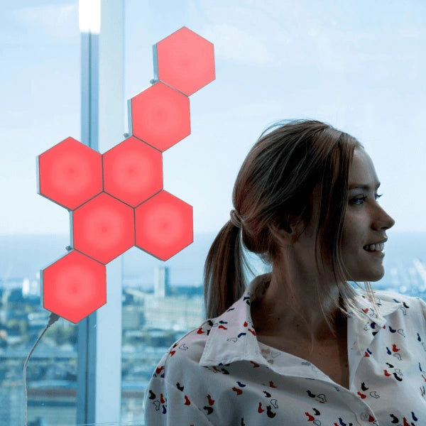 HEXlights Bluetooth creating a vibrant light display