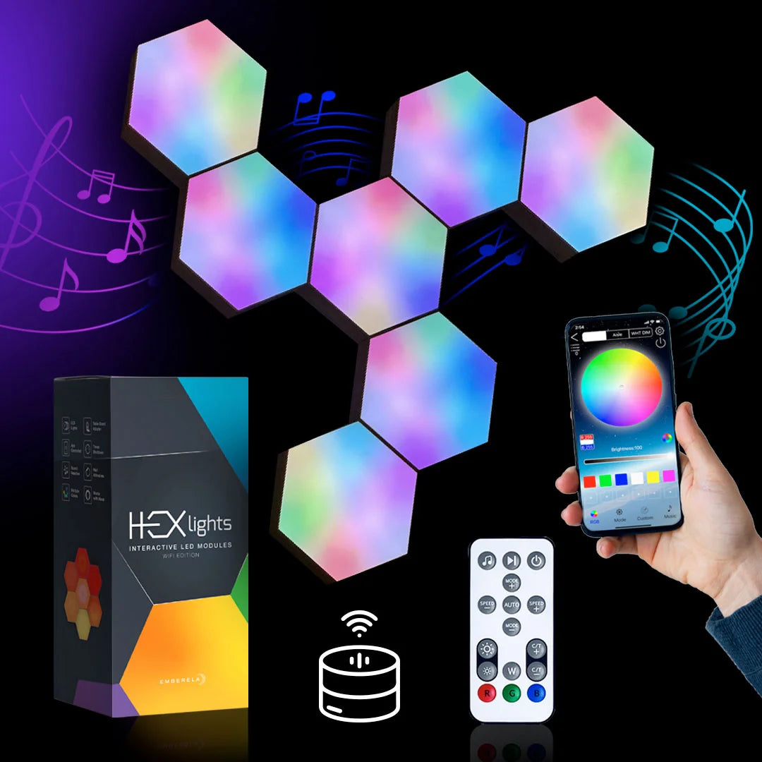 HEXlights Smart controlled via smartphone app