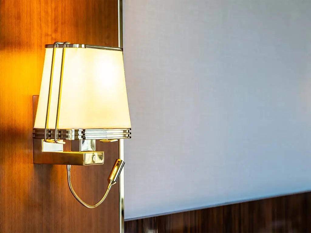 Wall-mounted light illustrating renter-friendly lighting options