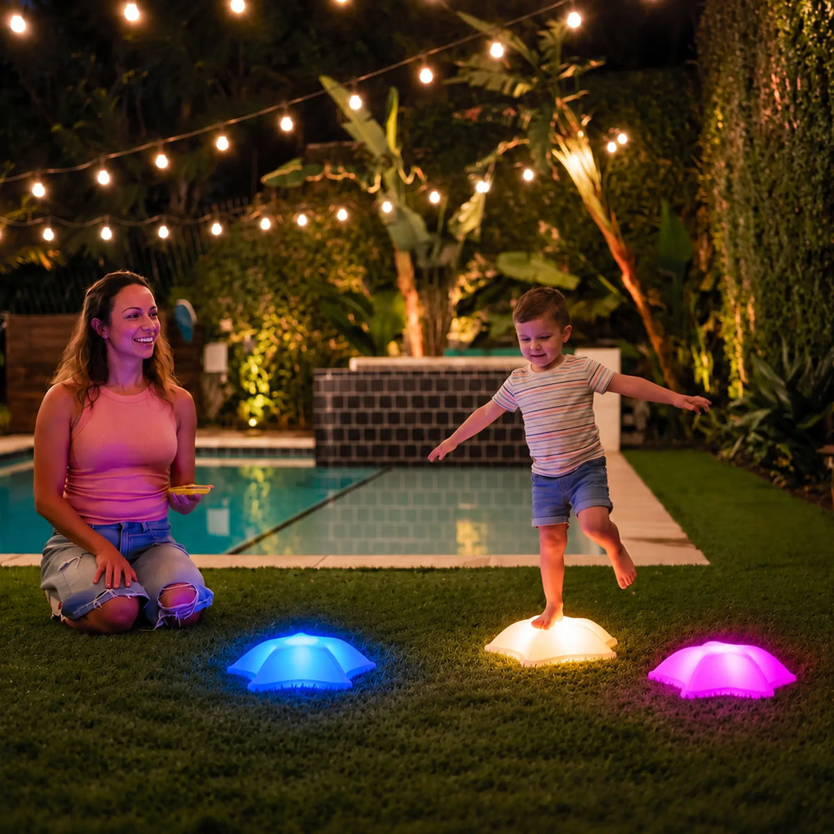 LumiSteps outdoor with mom
